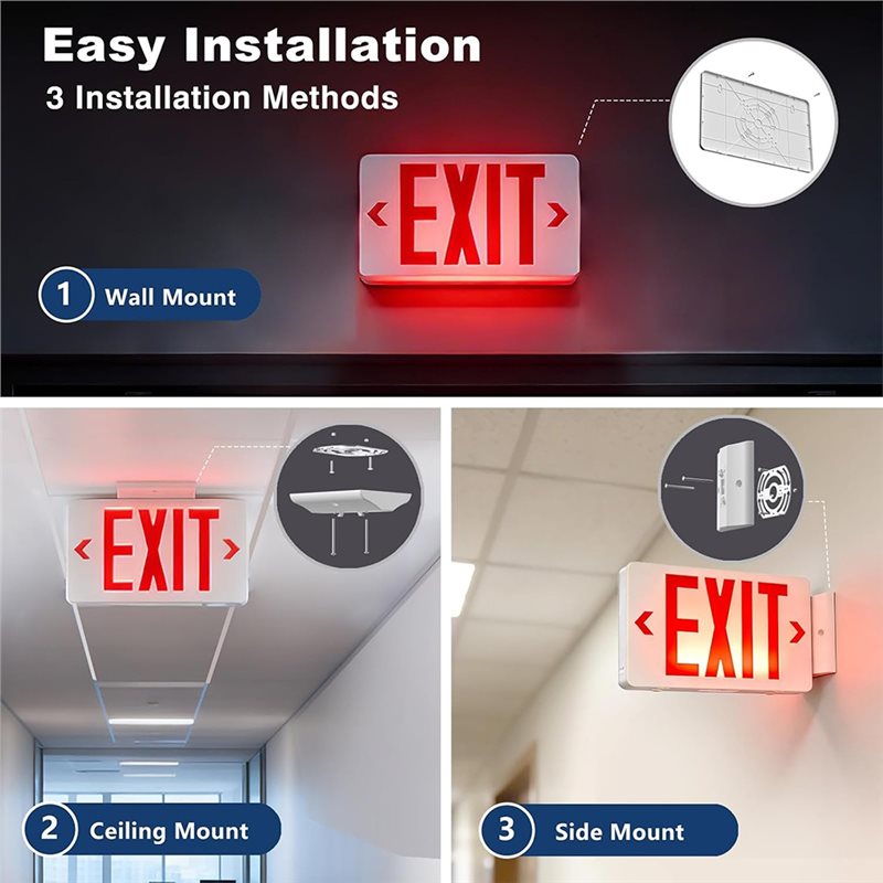 ABKQ-UL Listed LED Exit Light  - Emergency Exit Sign ulasan dan harga