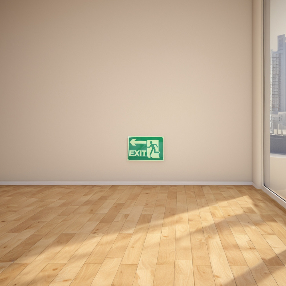 4Pcs Glow Exit Stickers Lumino - Emergency Exit Sign ulasan dan harga