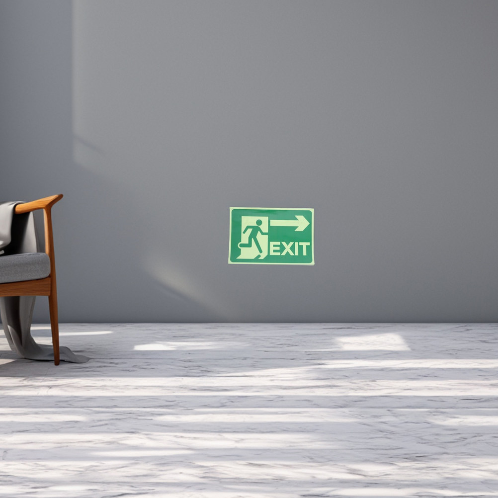 4Pcs Glow Exit Stickers Lumino - Emergency Exit Sign ulasan dan harga