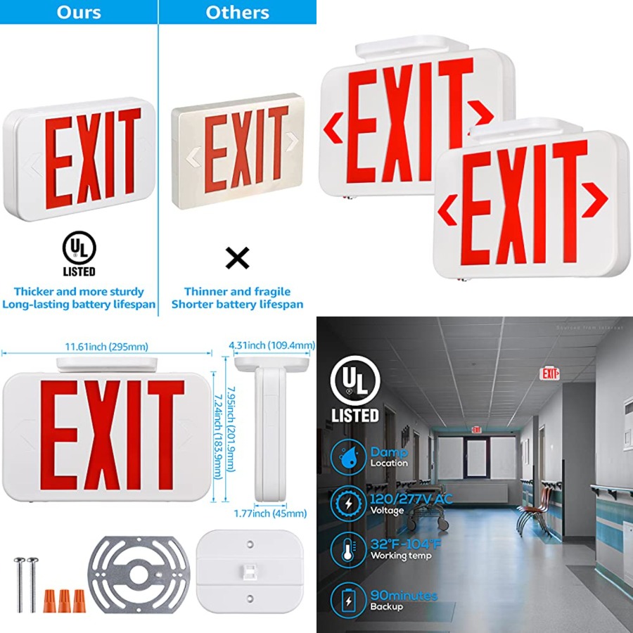 LED Exit Sign, Emergency Exit  - Emergency Exit Sign ulasan dan harga