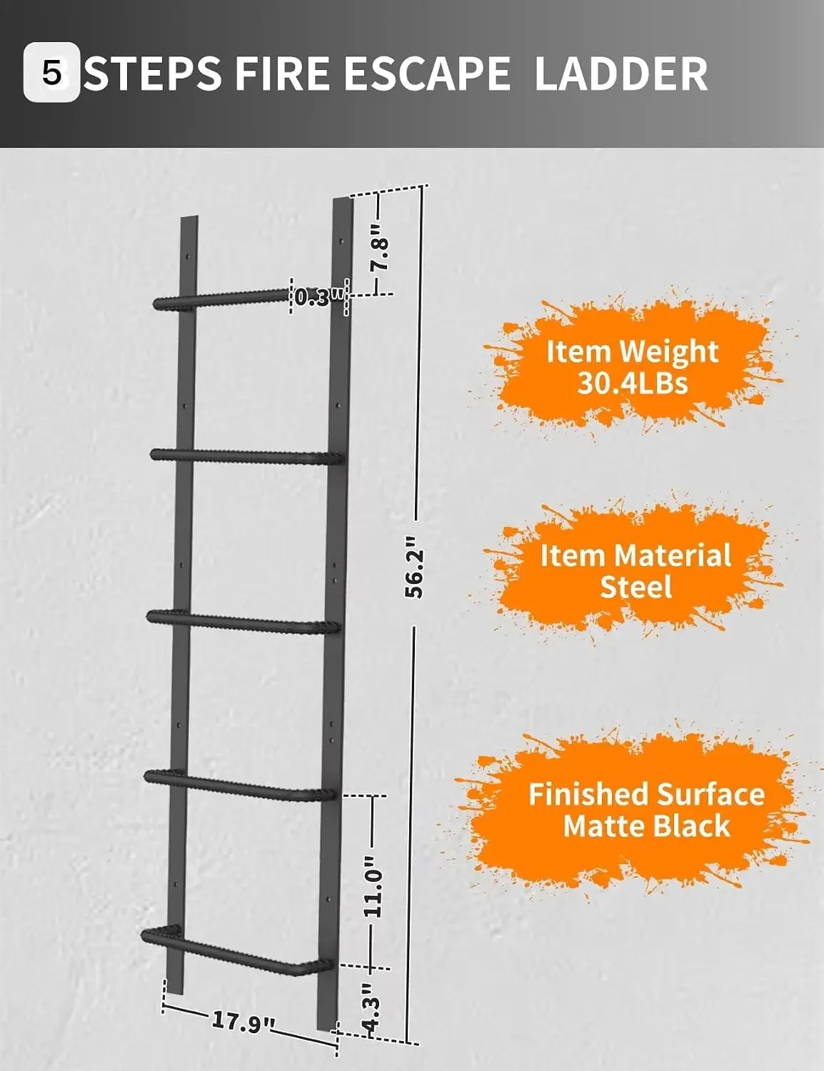 5-Rung Window Well Ladder, Hea - Fire Escape Ladder ulasan dan harga