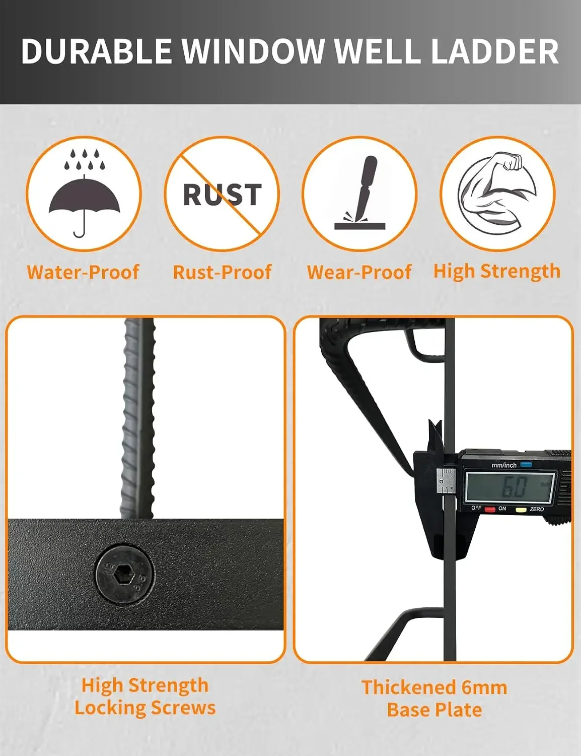 5-Rung Window Well Ladder, Hea - Fire Escape Ladder ulasan dan harga