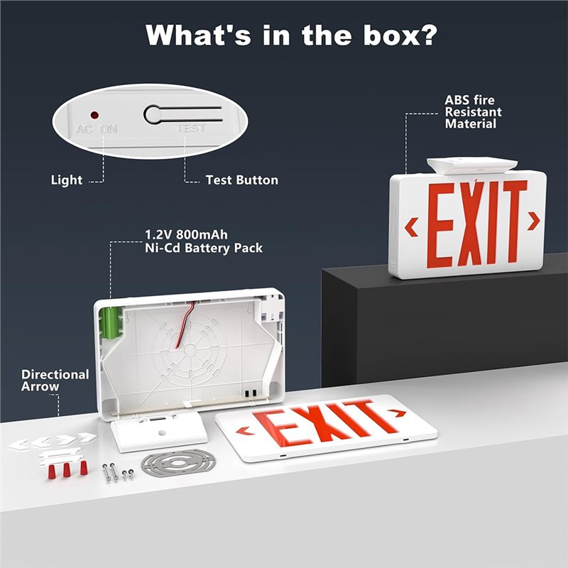 B67C UL Listed,Commercial Emer - Emergency Exit Sign ulasan dan harga