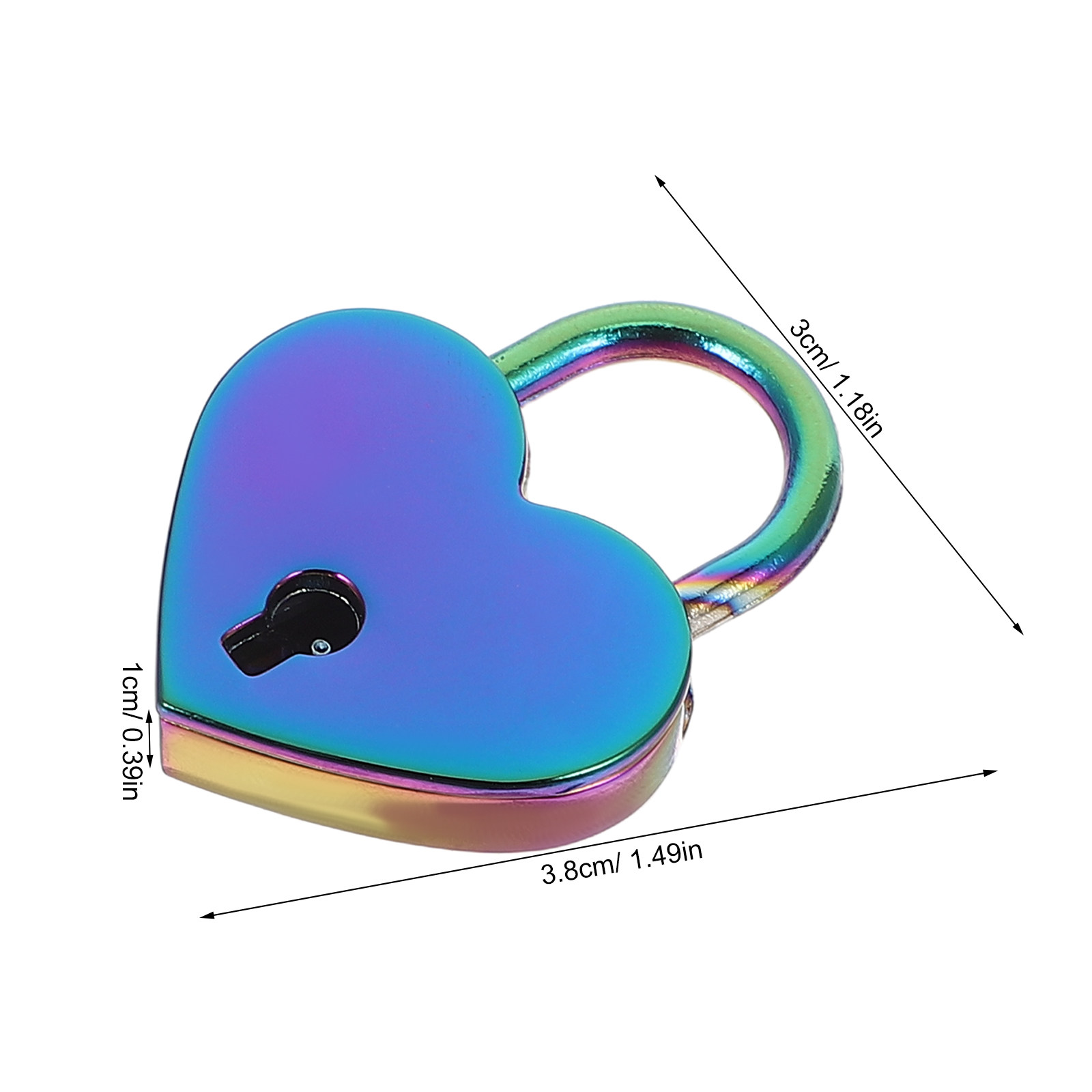 2Set Mini Heart Shaped Padlock - Lockbox Key Secure ulasan dan harga