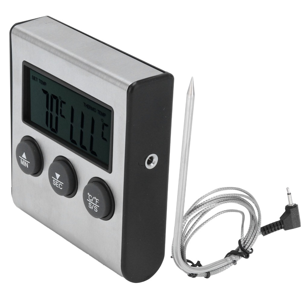 Silver Digital BBQ Meat Thermo - Pool Alarm Float ulasan dan harga